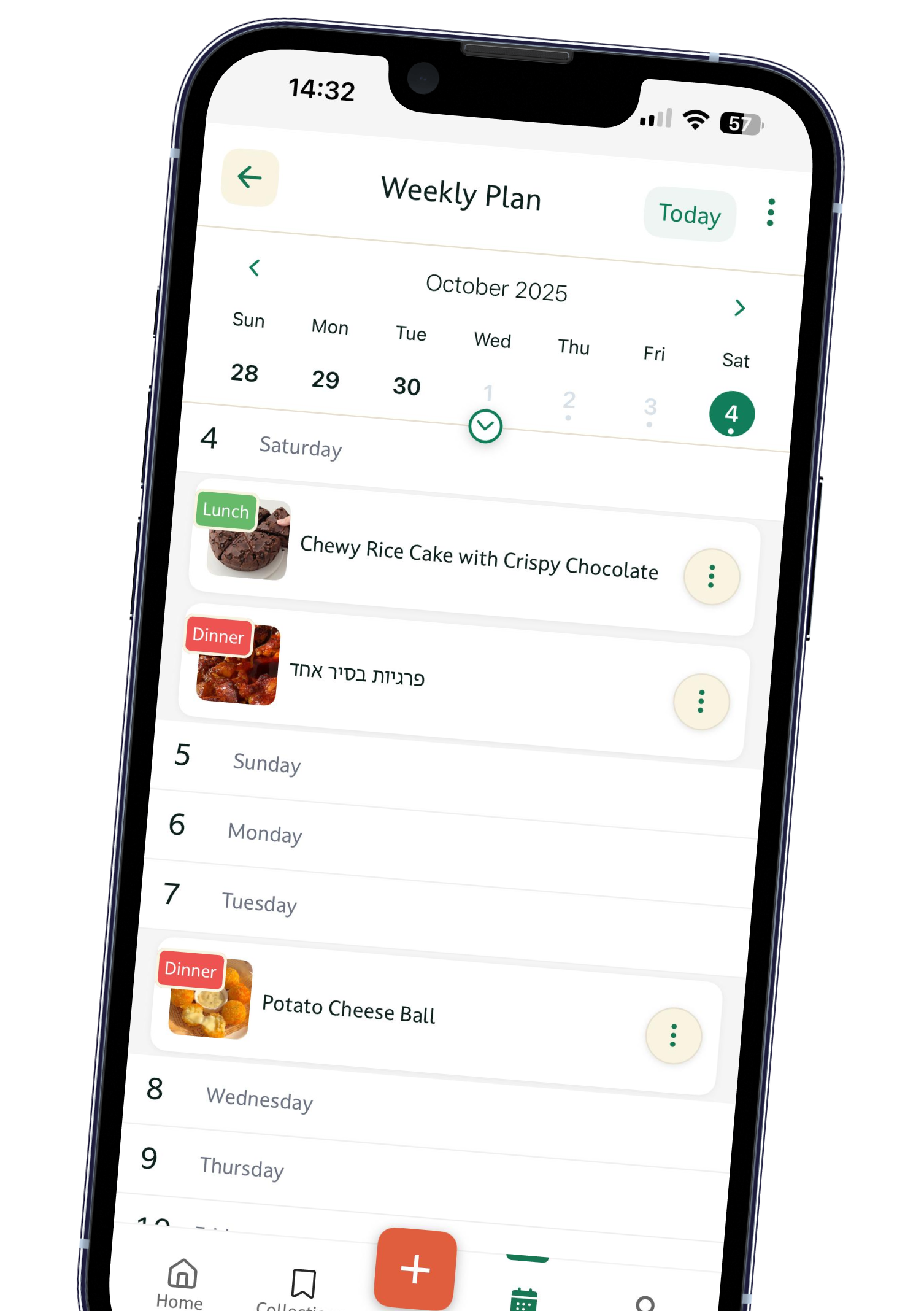 RecipeForLater app showing smart meal planner and grocery list features